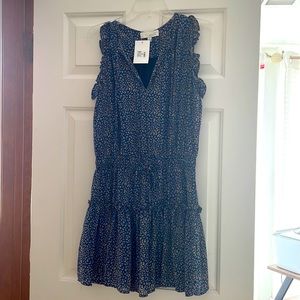 Blue/ leopard print dress- size small BNWT!